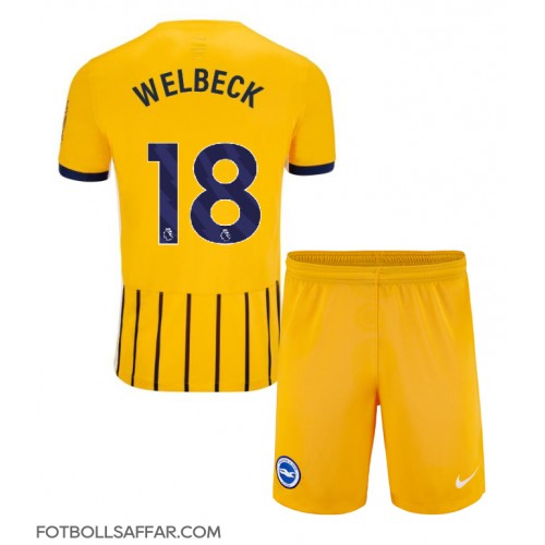 Brighton Danny Welbeck #18 Bortadräkt Barn 2024-25 Kortärmad (+ Korta byxor)